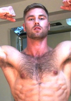 Straight Young Rugby Hunk Tom Shows us his Hairy Body